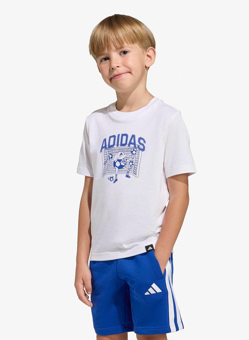 Adidas Kids Football Graphic T-Shirt - Image 3